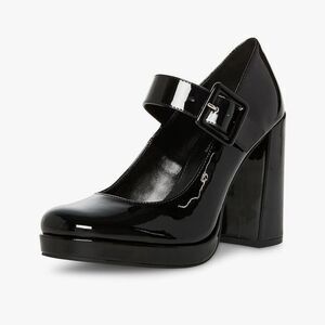 Madden Girl Ursula Black Patent Mary Jane Chunky Platform Heel Shoes Sz 9.5 Y2K